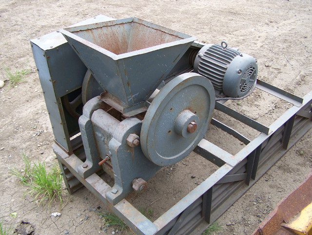 Used Lab Jaw Crusher. 3 in. x 8 in. Babbit Bearing Design with Heavy Duty Casting Iron. Mounted on Steel Frame.