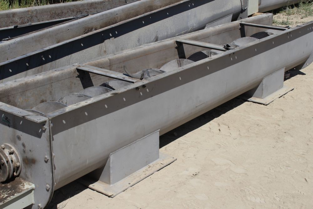 15 in. dia. x 15 ft. long Stainless Steel Auger and Trough for Sale