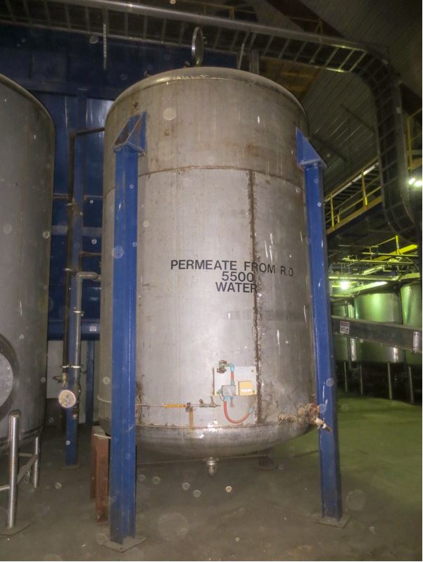 6,000 Gallon Stainless Steel Tank