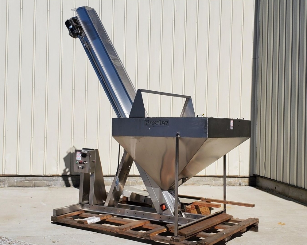 8 in. Wide x 11 ft. Long Incline Belt Conveyor W/ Loading Hopper