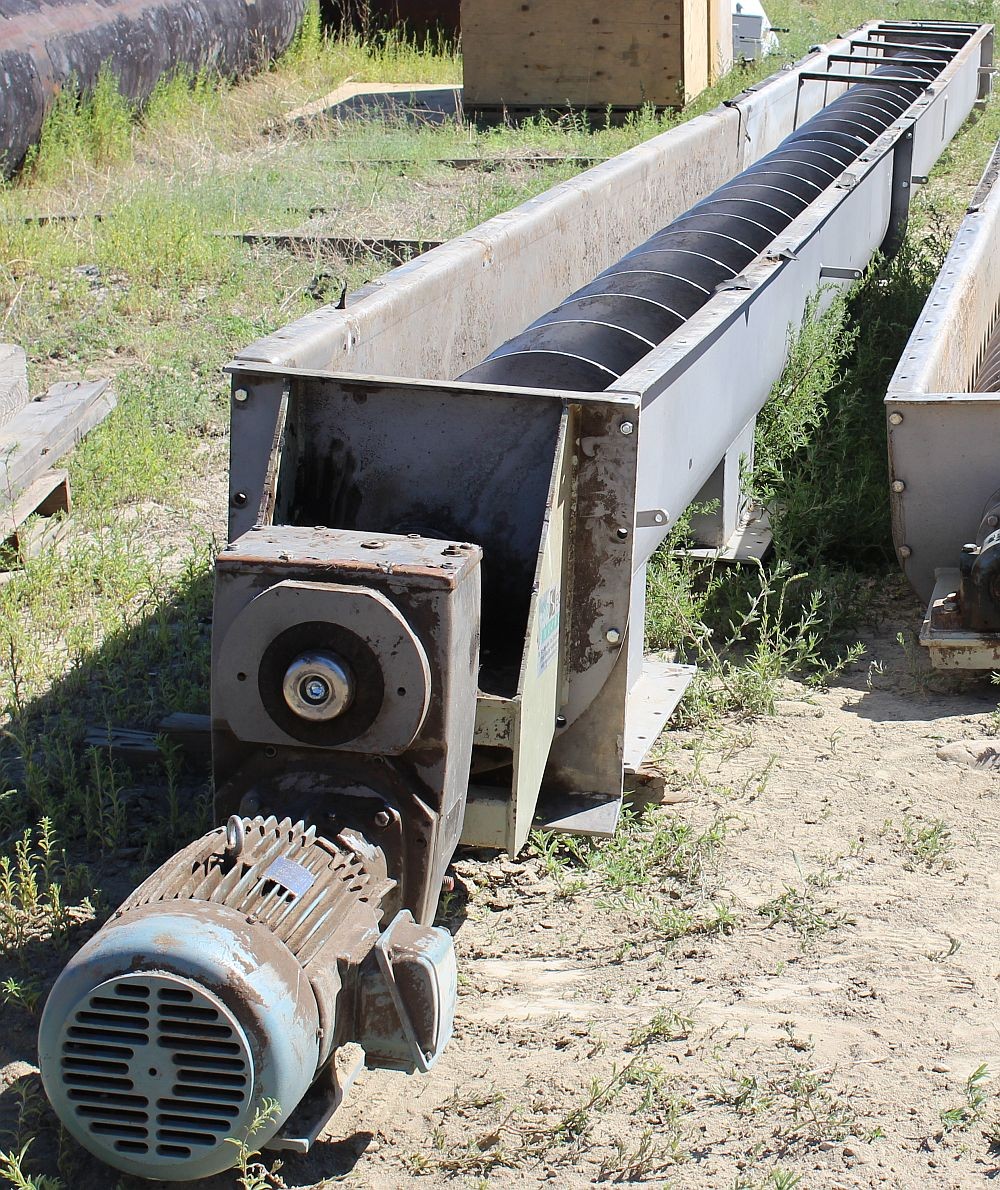 20” dia. x 40’ long stainless steel auger and trough for sale