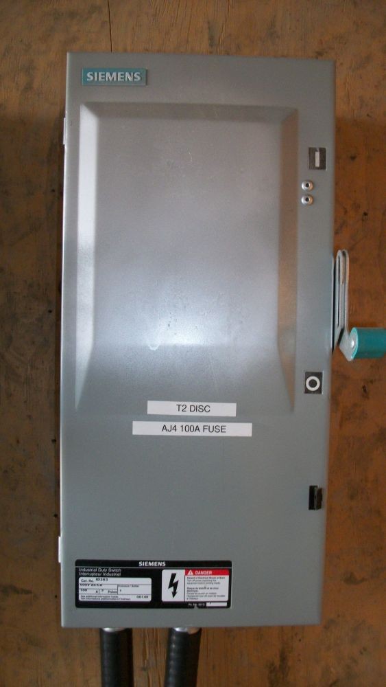 Siemens 100 amp Fusible Disconnect