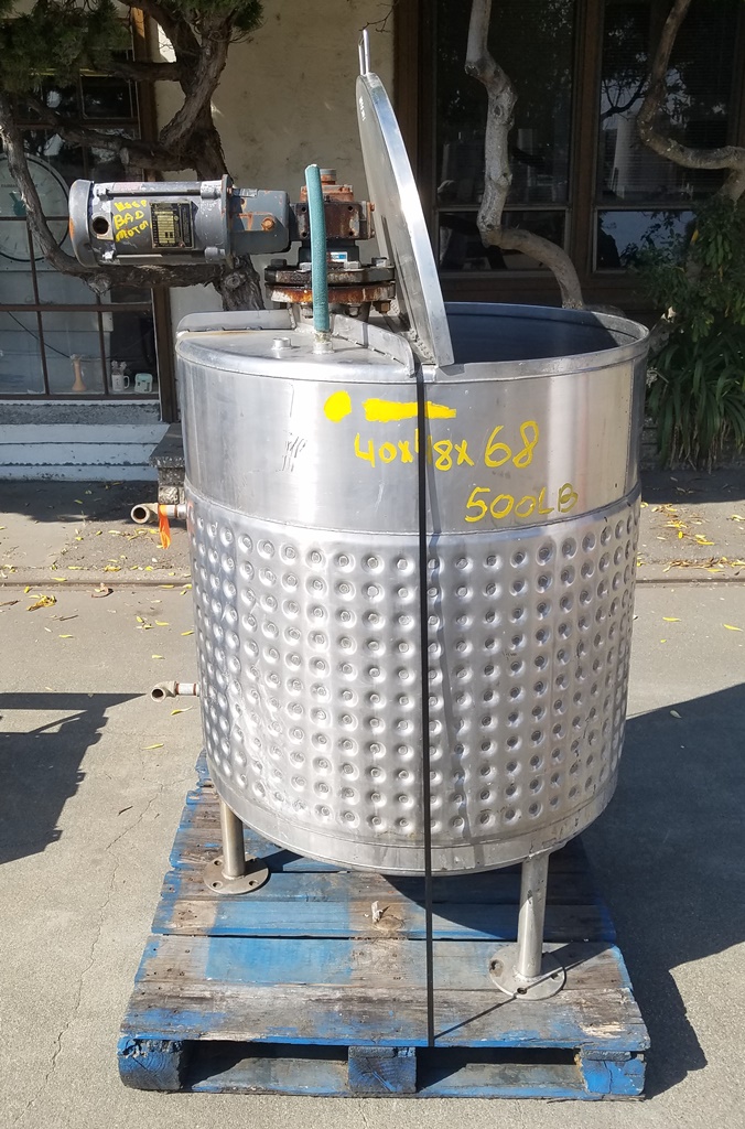 JV Northwest 175 Gallon Dimple-Jacketed and Agitated Tank