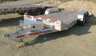 20ft Galvanized Tandem-Axle Lowbed Equipment Trailer