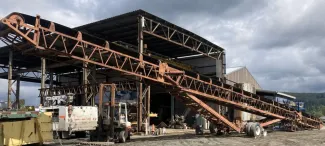 Portec 36in x 105ft Radial Stacking Conveyor