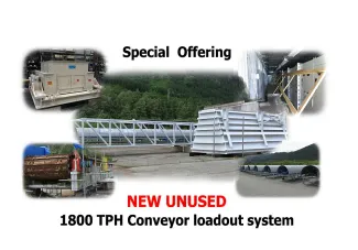 New Surplus 1800 TPH FAM Kleeman Gundlach Feeding Crushing and Conveying Loadout System
