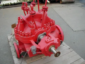 New Ebara Centrifugal Pump. Stainless Steel. 10 in. x 6 in. 360 PSI.