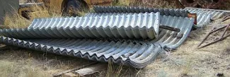 48ft x 10.5ft Diameter Multi-Plate Culvert. Comes in 12ft lengths, with nuts and bolts.