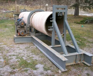 Used Stainless Steel Dryer.20 HP Motor c/w Inline Reducer. Auger Feeder c/w Hopper 36 in. X 20 ft. Less fire box and burner.