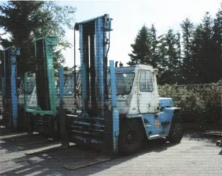 Used Cat V180 Forklift. 18,000 lb Capacity. 18 ft. Mast Height. Automatic, Gas, Fork Positioner, & Enclosed Cab.