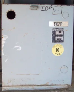 10 KVA 480 - 120/240 Single Phase Indoor Dry Hammond Transformer
