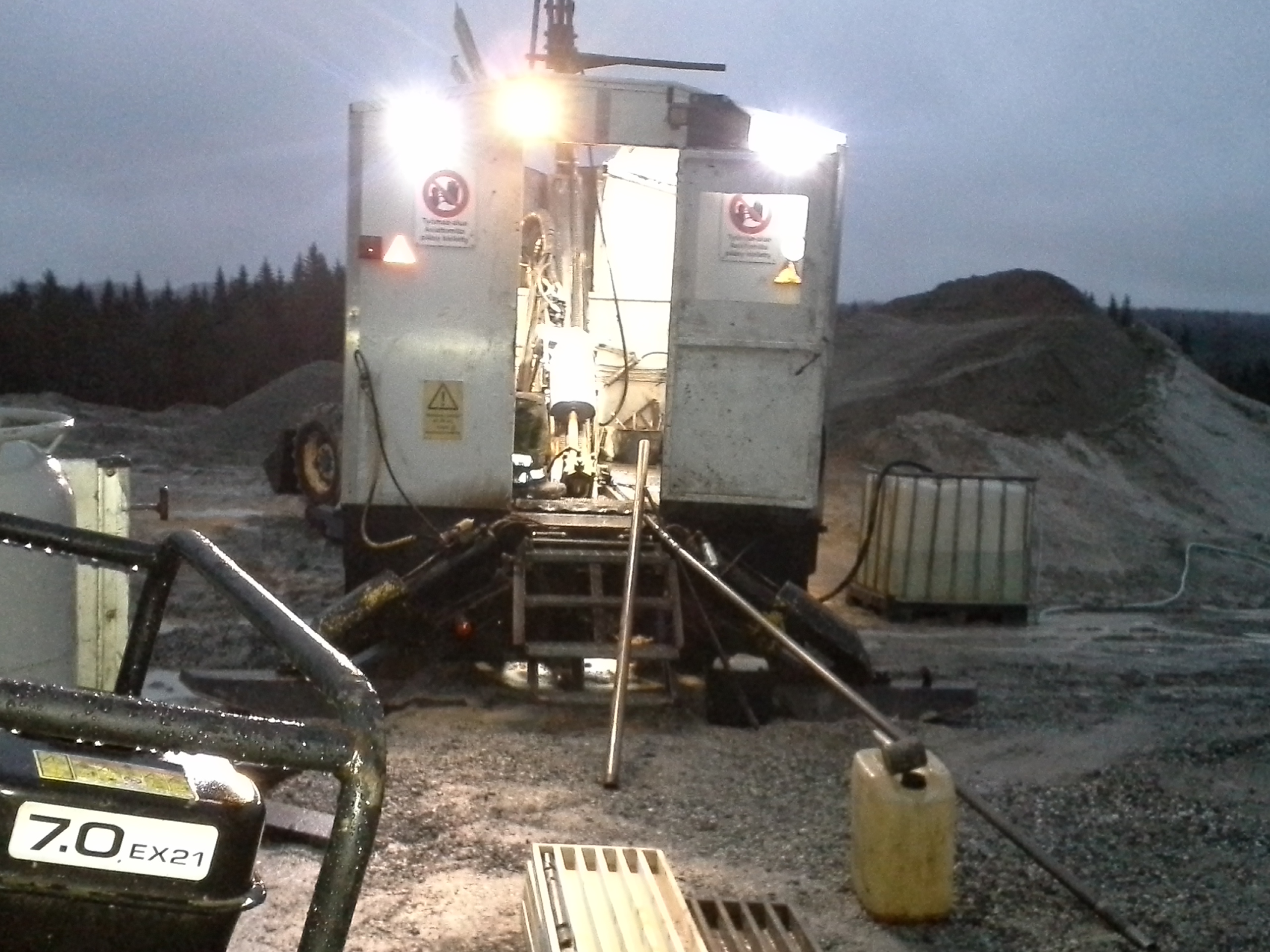 Heavy industrial equipment at work